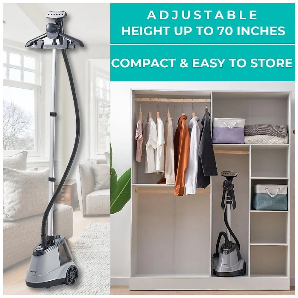 True Tidy Passadeira,Steamer e Vaporizador de Roupas Comercial de Pé de Tamanho Completo para Uso Pesado