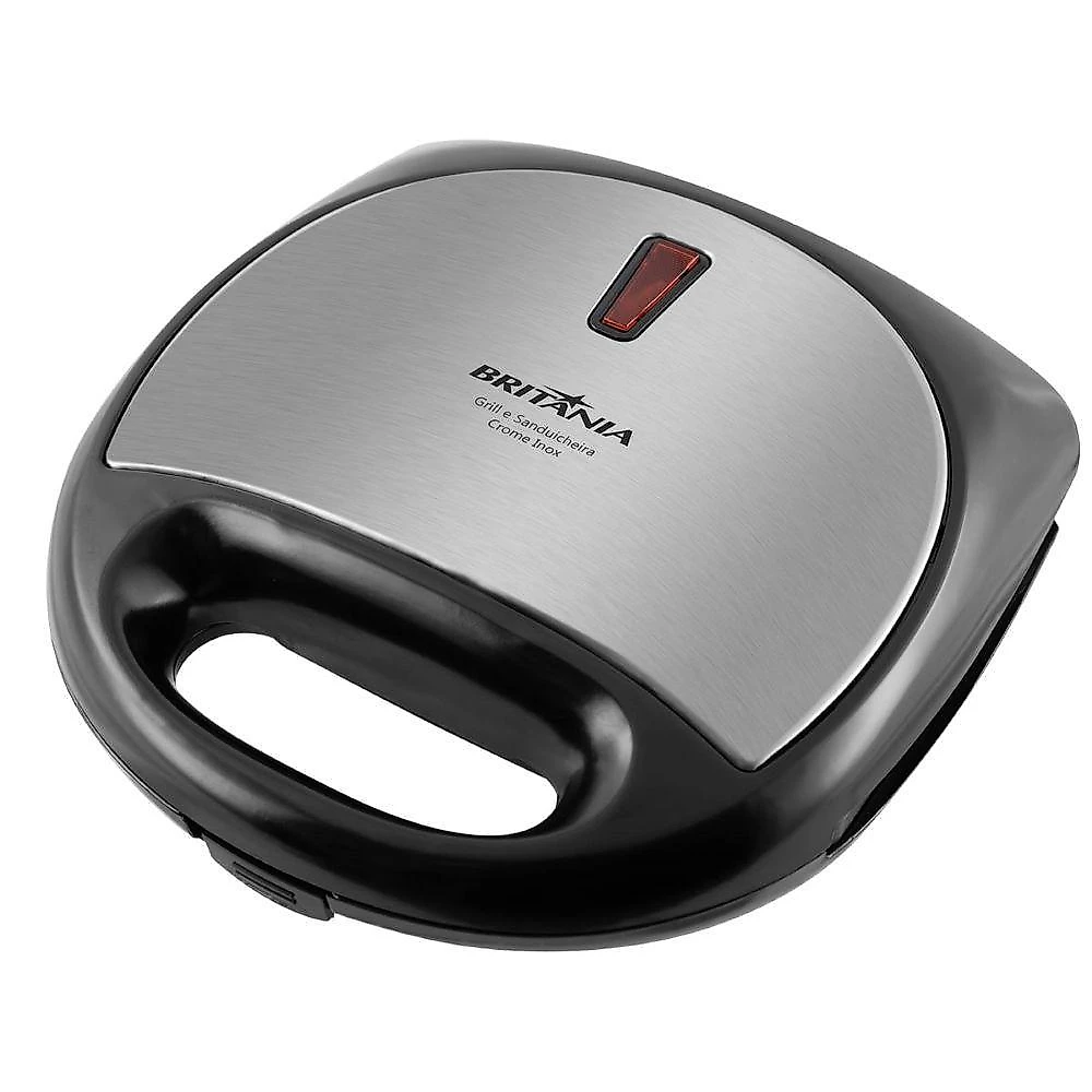 Grill E Sanduicheira Crome Inox Britânia Antiaderente 110V