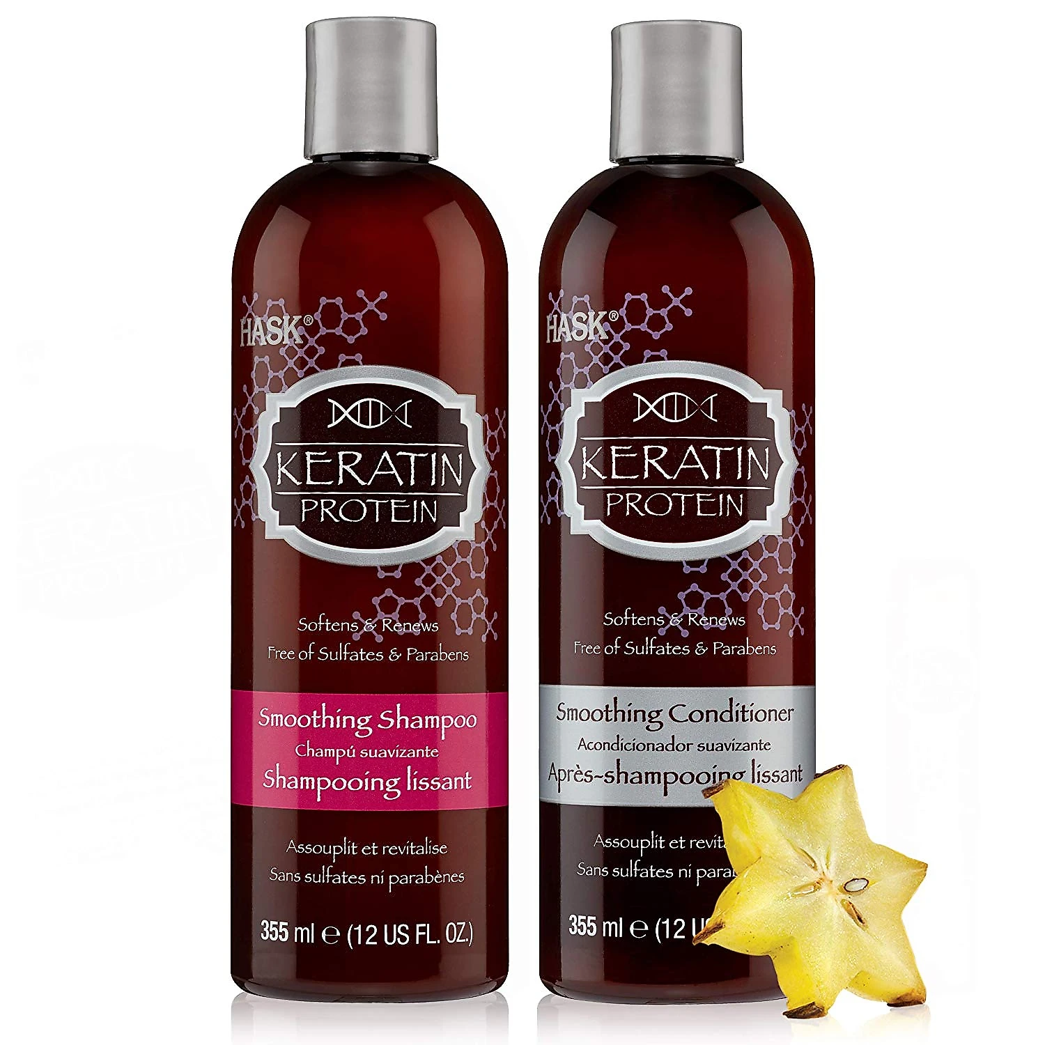Shampoo e Condicionador Todos Tipos de Cabelos Retarda a Queda Para Homens Mulheres 355ml