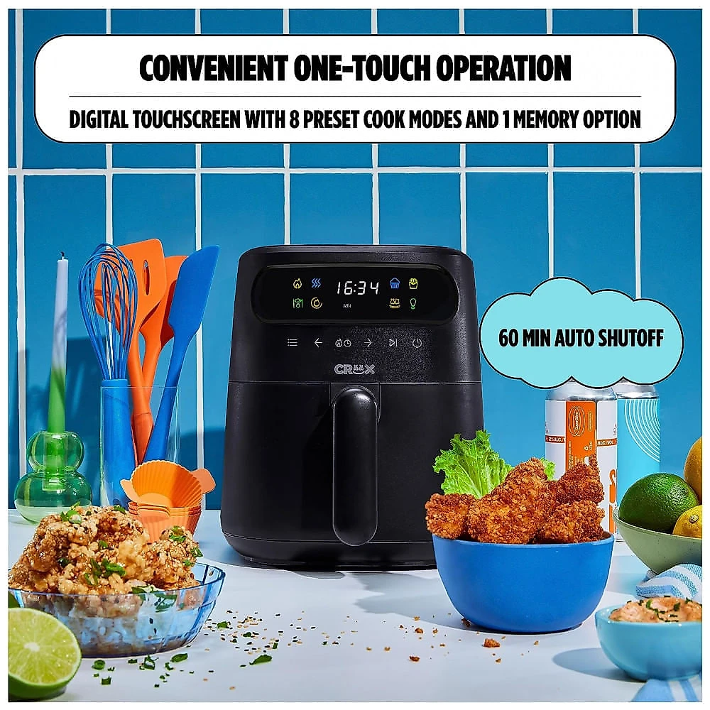 Fritadeira Elétrica Air Fryer 3L com Tecnologia TurboCrisp, Controle de Temperatura e Desligamento Automático, 1300W, C...