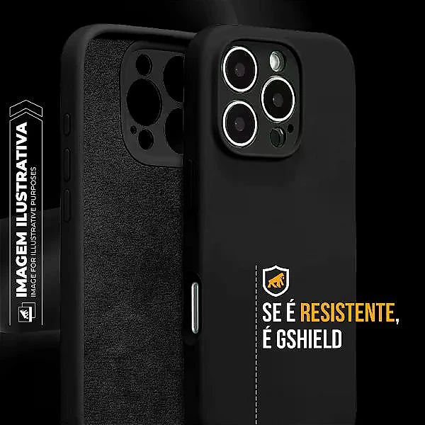 Capa para iPhone 17 Pro Max - Silicon Premium Preta - Gshield