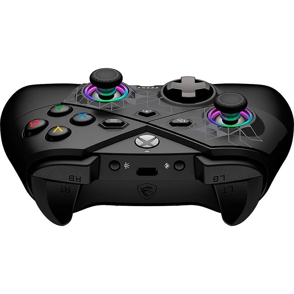 Controle Gamer Sem Fio MSI Force Pro, 2.4 GHz Wireless, Bluetooth, USB 2.0 Tipo-C, PC e Android, Preto - FORCEPROW