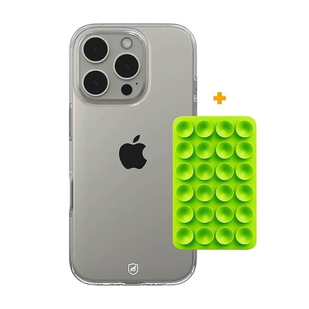 Capa para Celular Gshield Crystal Slim para Iphone 13 Pro com Ventosa Acrílico Verde