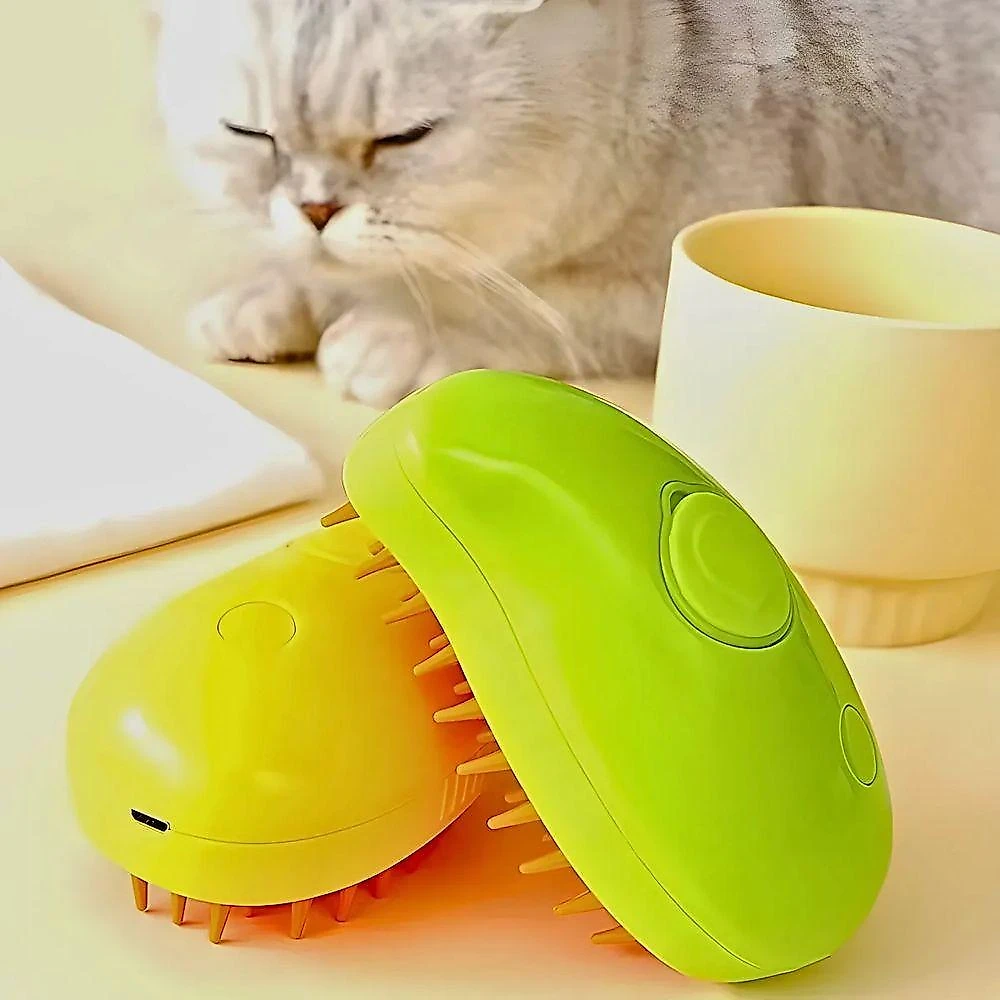 Escova Autolimpante a Vapor 3 em 1 para Pets Cheguei BR para Cães e Gatos