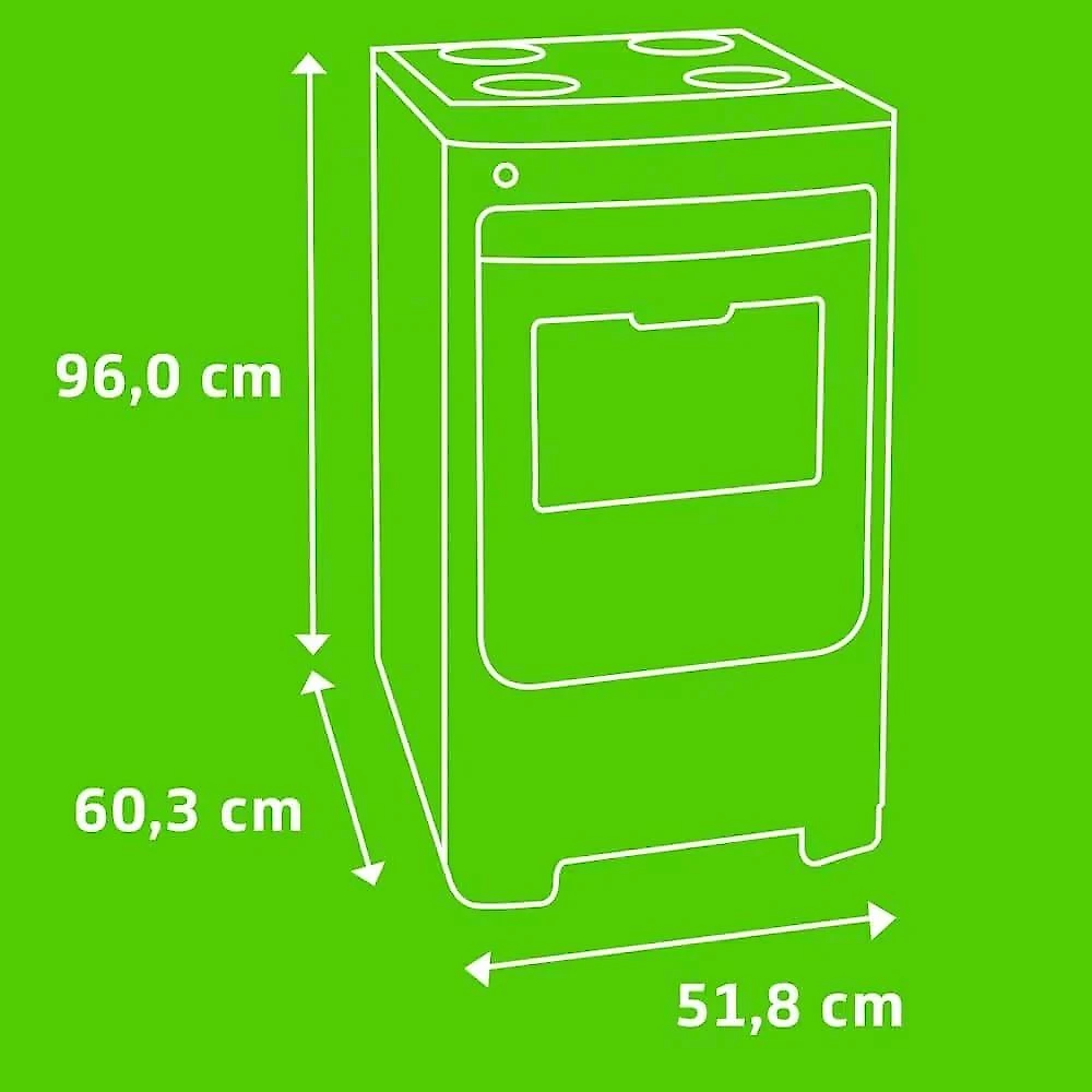 Fogão consul 4 bocas cfo4nar com mesa de inox, acendimento automático e design frente Única bivolt - inox