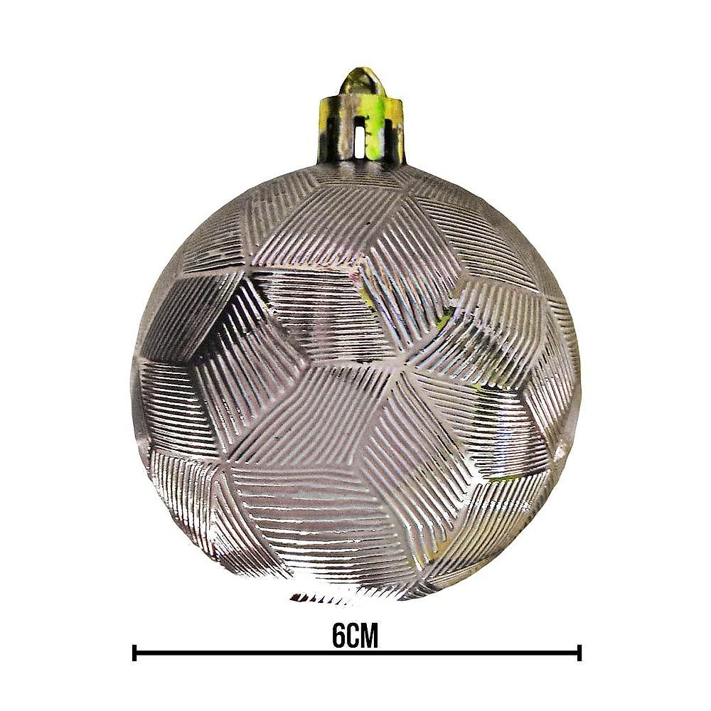 Bola De Natal Rose Gold Misto 6cm - 9 Unidades