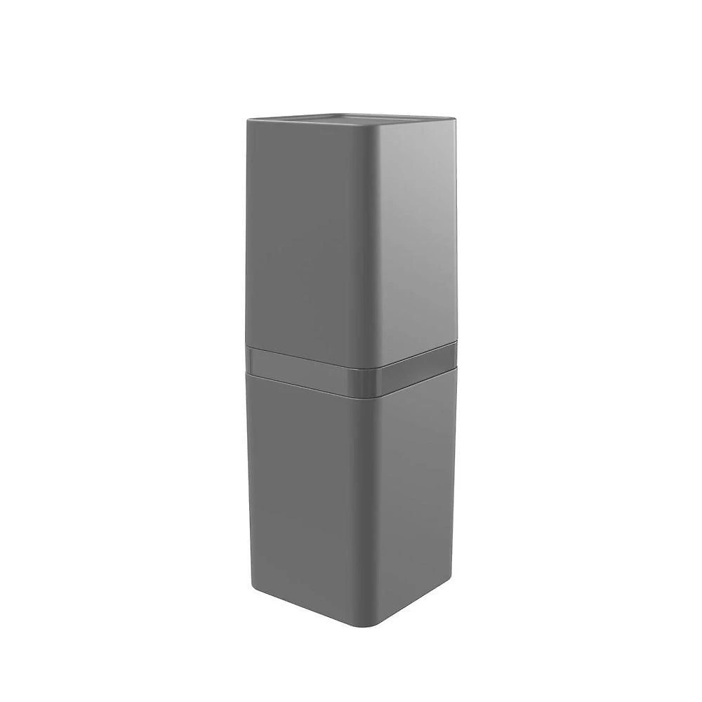Porta Escovas De Dente Com Tampa - Stolf Cinza