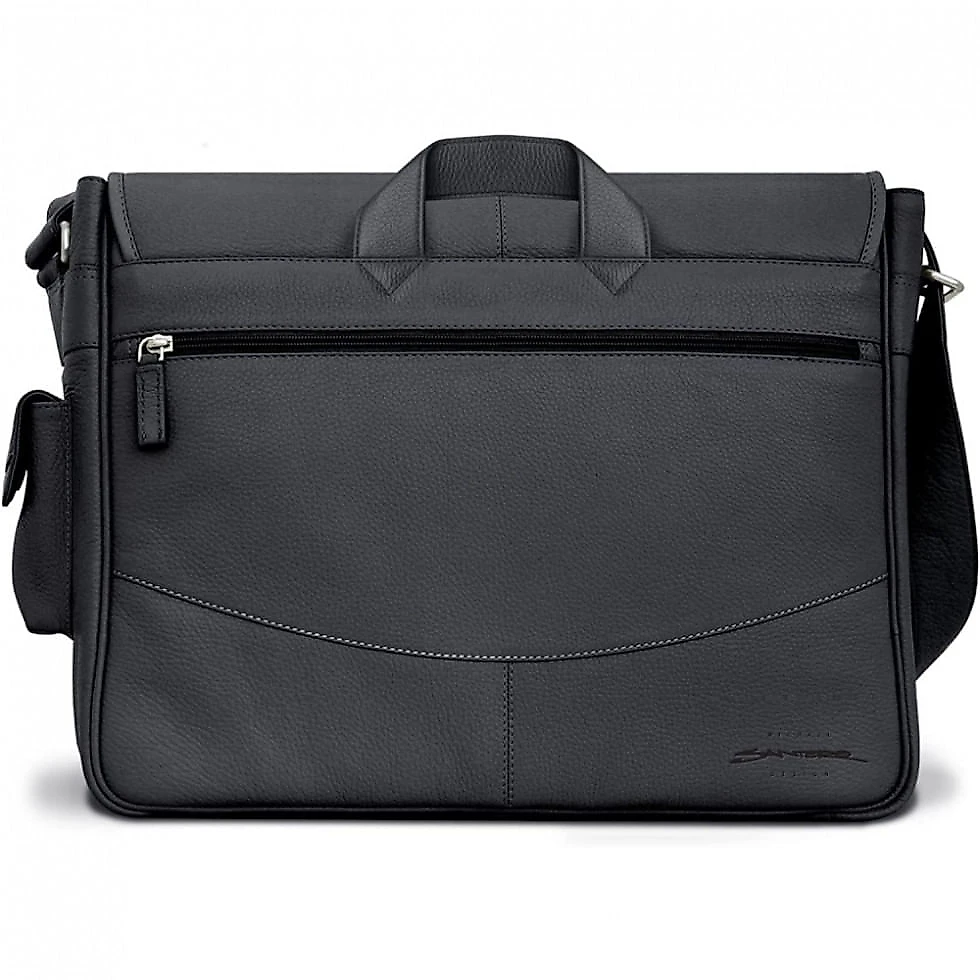 Bolsa Maleta Michael Santoro de Couro Masculina para Laptop, Preta