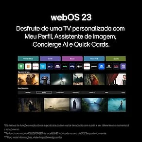 Smart TV 32" LG HD 32LR600BPSA com processador a5 Ger 6 AI, Alexa integrado, LG Channels, WebOS 23