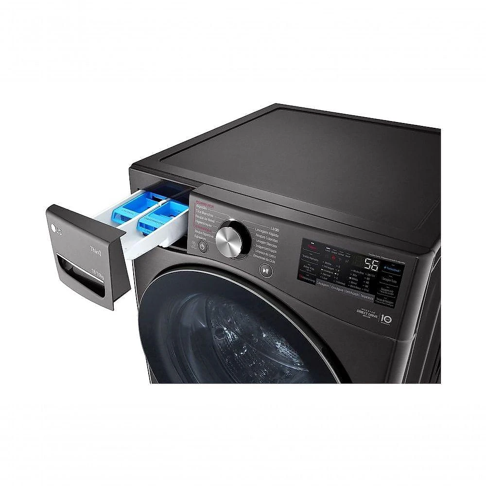 Lava e Seca LG WD18BV2S6BA.ABLGBRS 18kg 10kg com AIDD Black Inox 220V
