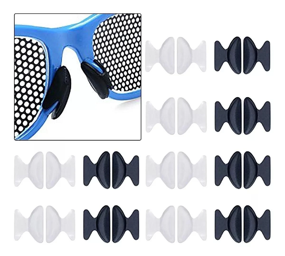 Plaqueta Silicone Acetato Óculos Preta Lua 3,5mm