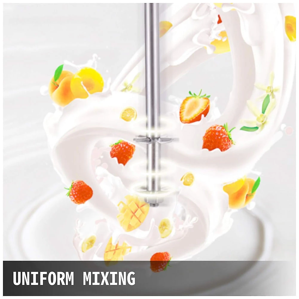 Mixer de Milkshake VEVOR Dupla Cabeça Inox 800ml 2 Velocidades 180W 110V