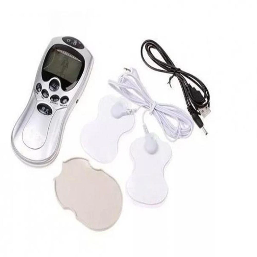 Massageador Eletrico Digital Para Dores E Tensao Muscularacupuntura Fisioterapia Com 4 Eletrodos Cx