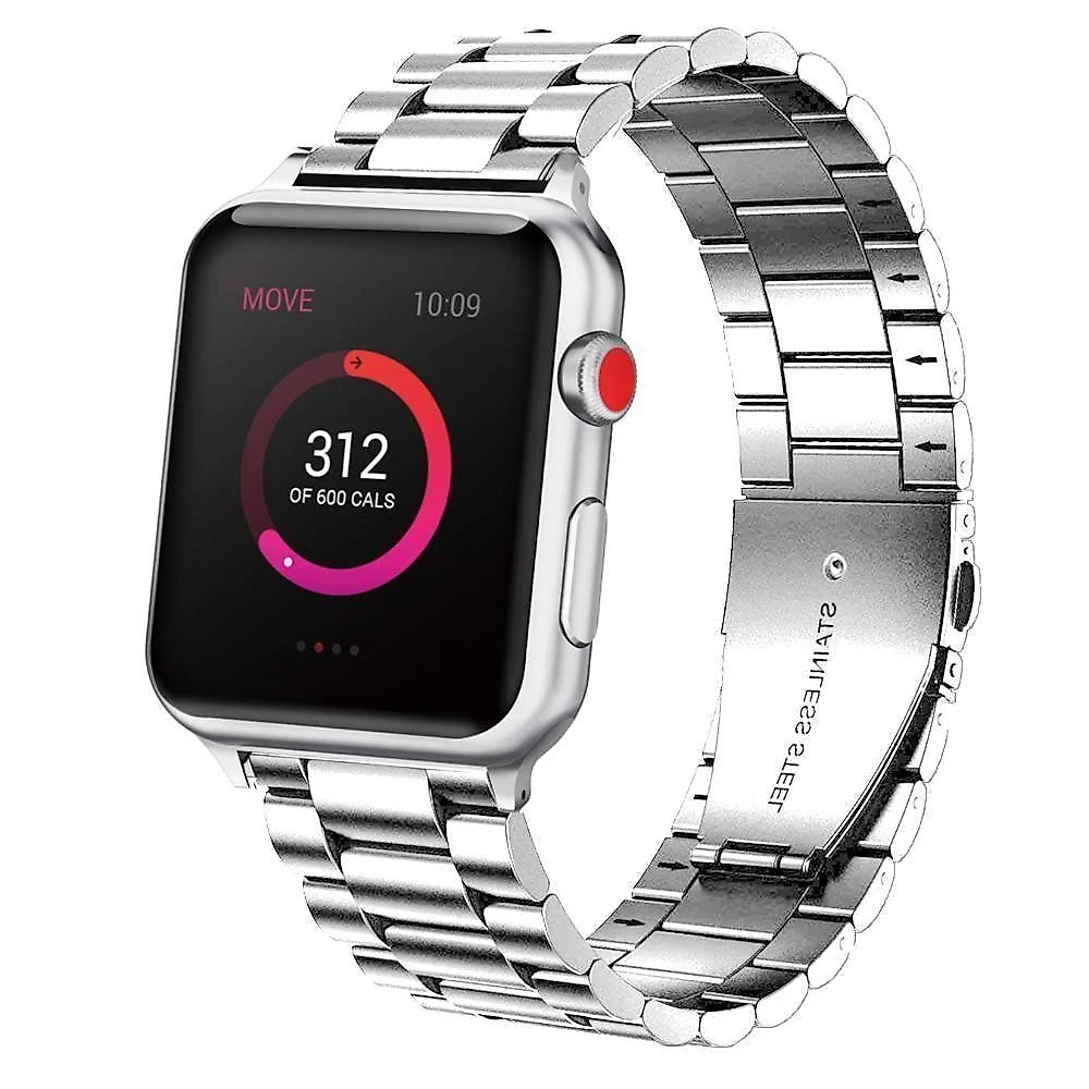 Pulseira Compativel Appele Waatch 42mnm 44mnm Classic Metal Prata