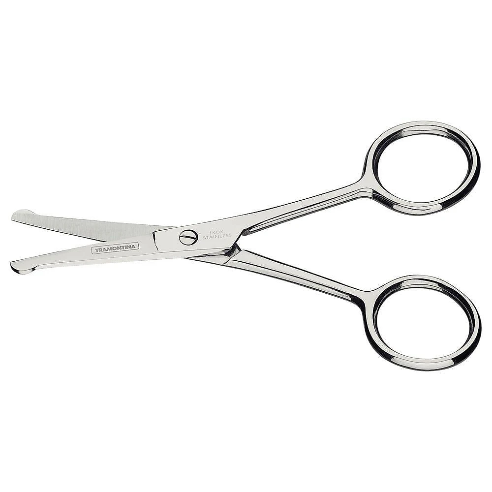 Tesoura de Unha para Bebê 4 Polegadas Aço Inox Tesoura de Pelos e Unha para Bebês Tramontina