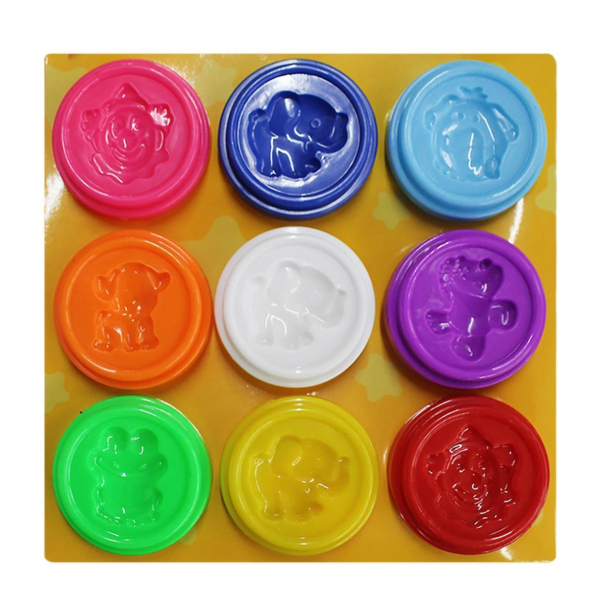 Miniatura Massinha De Modelar Animais Infantil 9 Cores Com Moldes 250G