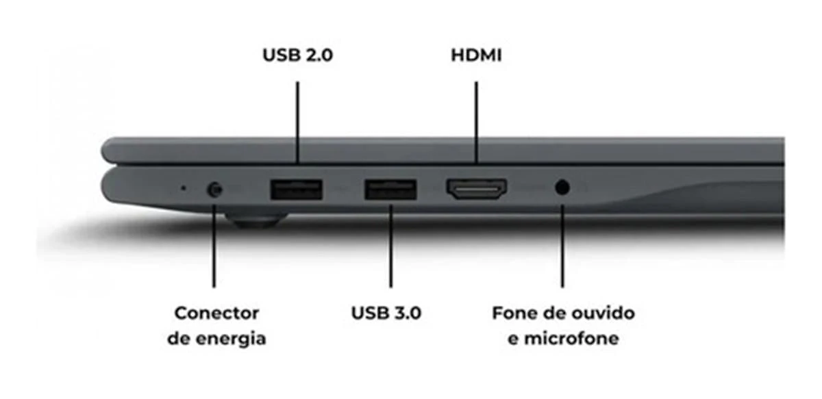Miniatura Notebook Positivo Vision C14 Lumina Bar Intel Celeron Dual