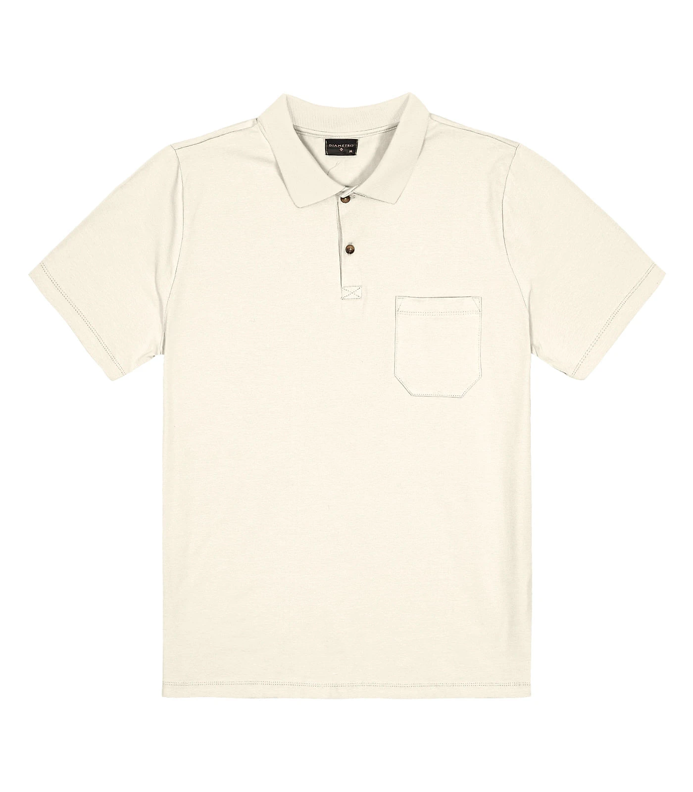 Polo Masculina Com Bolso Cotton Leve Diametro Bege G
