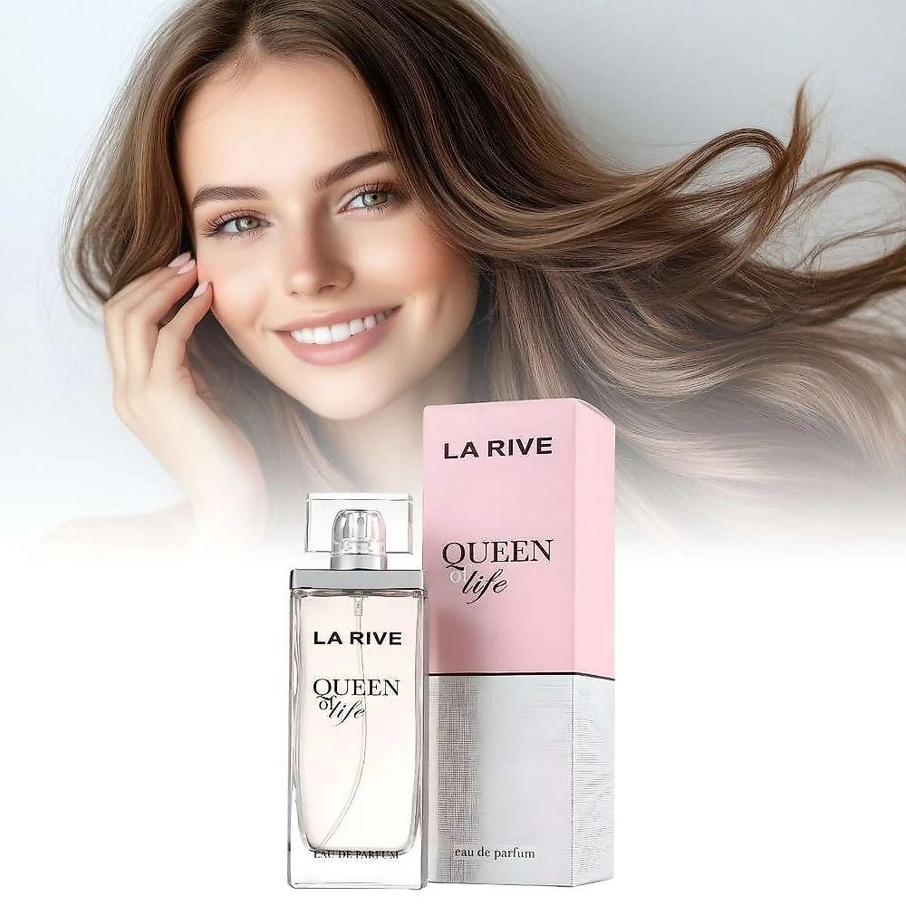 Perfume Queen Of Life Feminino Eau de Parfum Floral Frutado 75ML La Rive