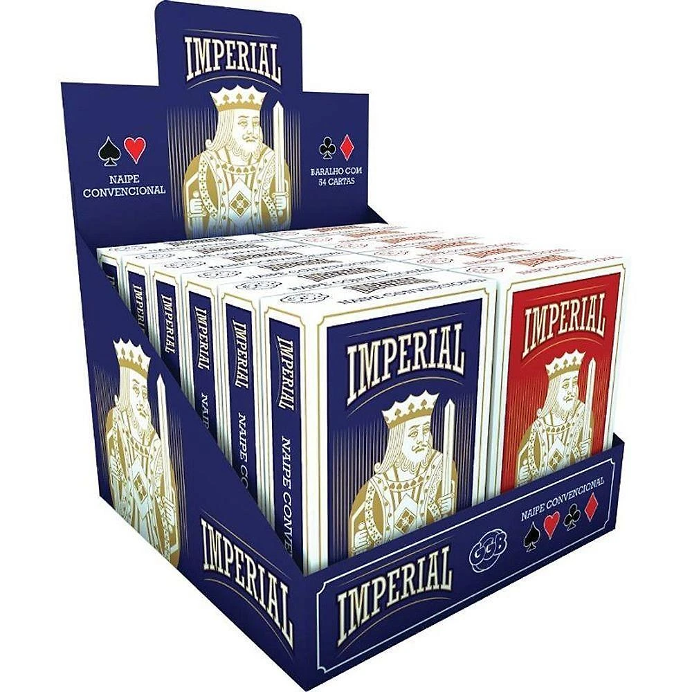 Baralho Imperial Couche 54 Cartas Display 12 Papel 290g GGB Plast