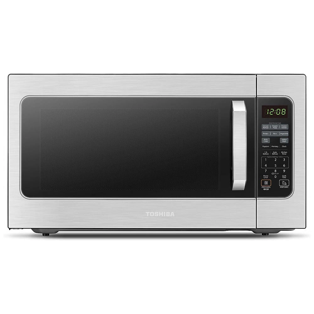 Micro Ondas de Bancada em Aço Inoxidável 62L com 6 Programas, 110V 1200W, Toshiba MLEM62PSS, Prata