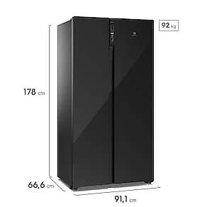 Geladeira Electrolux Frost Free 526L Side By Side Inverter ES5GB Tecnologia AutoSense Preto 110V