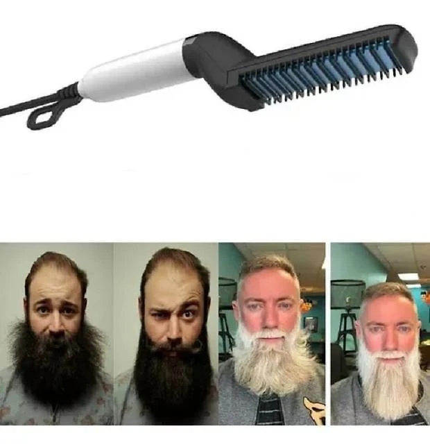 Miniatura Alisador Barba Cabelo Masculino Modelador Elétrico Chapinha