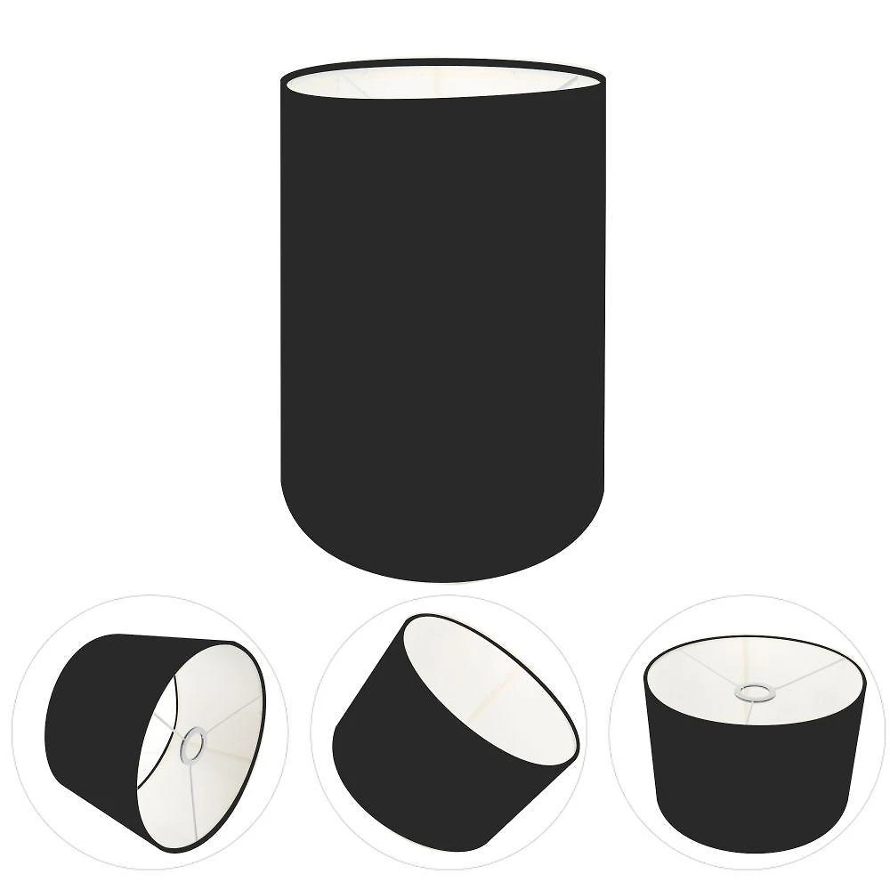 Cúpula Abajur Cilíndrica Cp-7006 ø18x25cm Preto