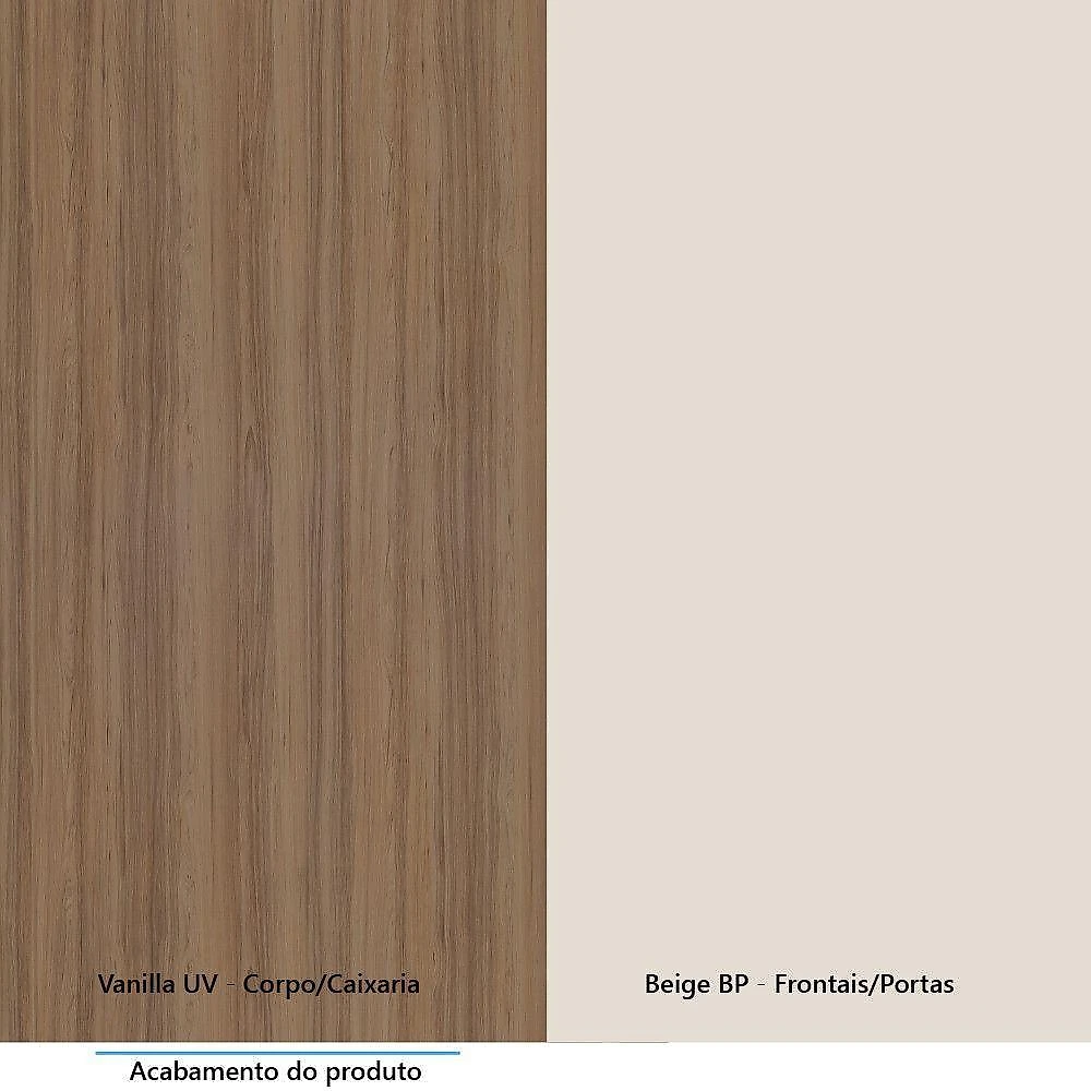 Cozinha Modulada Compacta 4 Peças Sem Tampo Aspen Luciane Mó Vanilla/beige