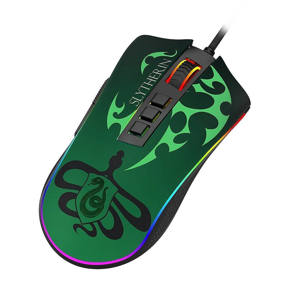 Mouse Gamer Redragon Harry Potter Sonserina, RGB, 12400 DPI, Sensor Pixart PMW3327, USB, Preto e Verde - HP-711S
