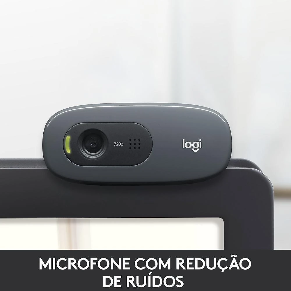 Webcam HD Logitech C270, 720p, 30 FPS, Microfone Integrado, USB 2.0 - 960-000694