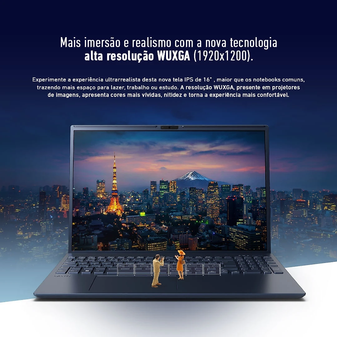 Notebook VAIO FE16 Intel® Core™ i5-1334U Linux 24GB RAM 512GB SSD 16" IPS WUXGA Antirreflexo - Cinza Grafite