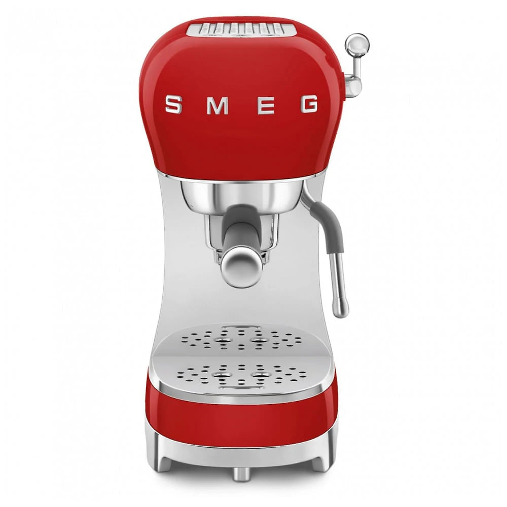 Máquina de Espresso Manual Smeg Vermelha 15 Bar Sistema Thermoblock 120V