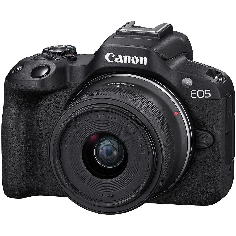 Câmera Mirrorless Canon Eos R50 com Sensor 24,2 MP e Lente 18-45mm Preto