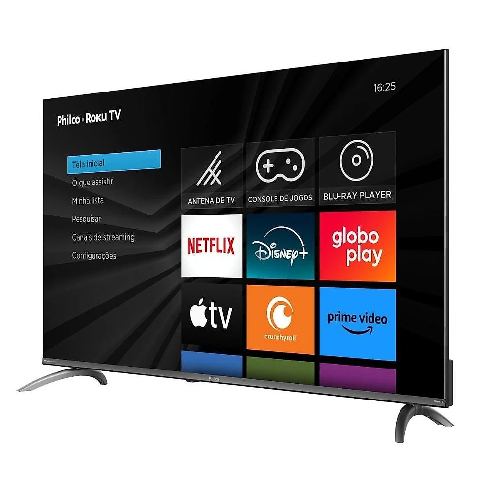 Smart tv 50” 4k philco p50crb led roku tv hdr10 dolby audio