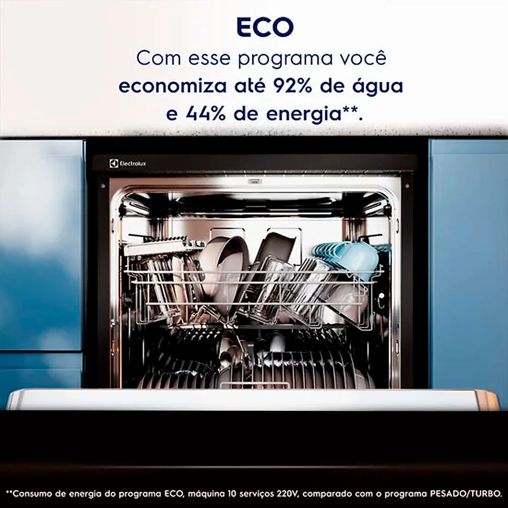 Lava-Louça Electrolux 10 Serviços Programa Lava e Seca 50 min Preta - LP10E Preto - 110V