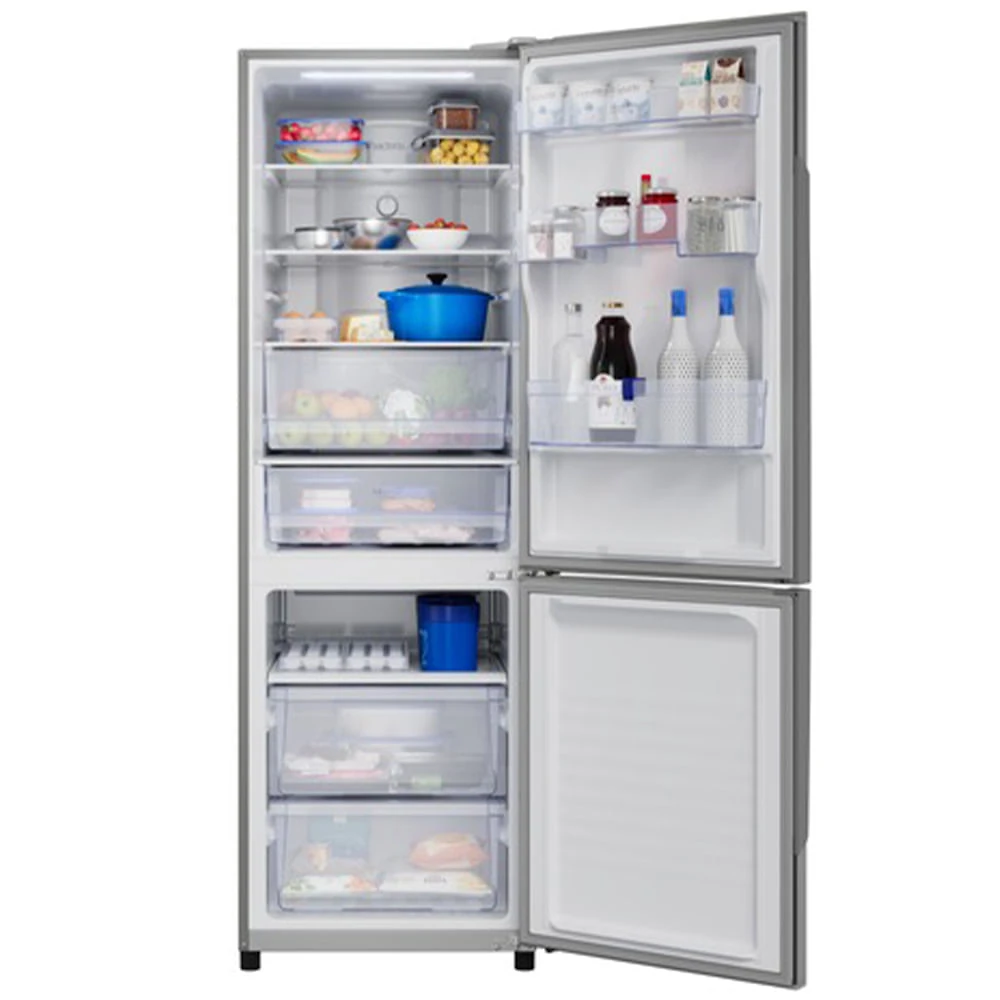 Miniatura Refrigerador Bottom Freezer Panasonic de 02 Portas Frost Free com 407 Litros, Aço Escovado - BB41 110