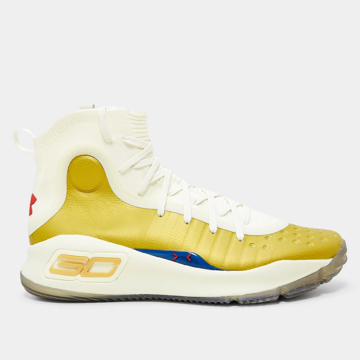 Miniatura Tênis Under Armour Curry 4 Amarelo+Vermelho - 40