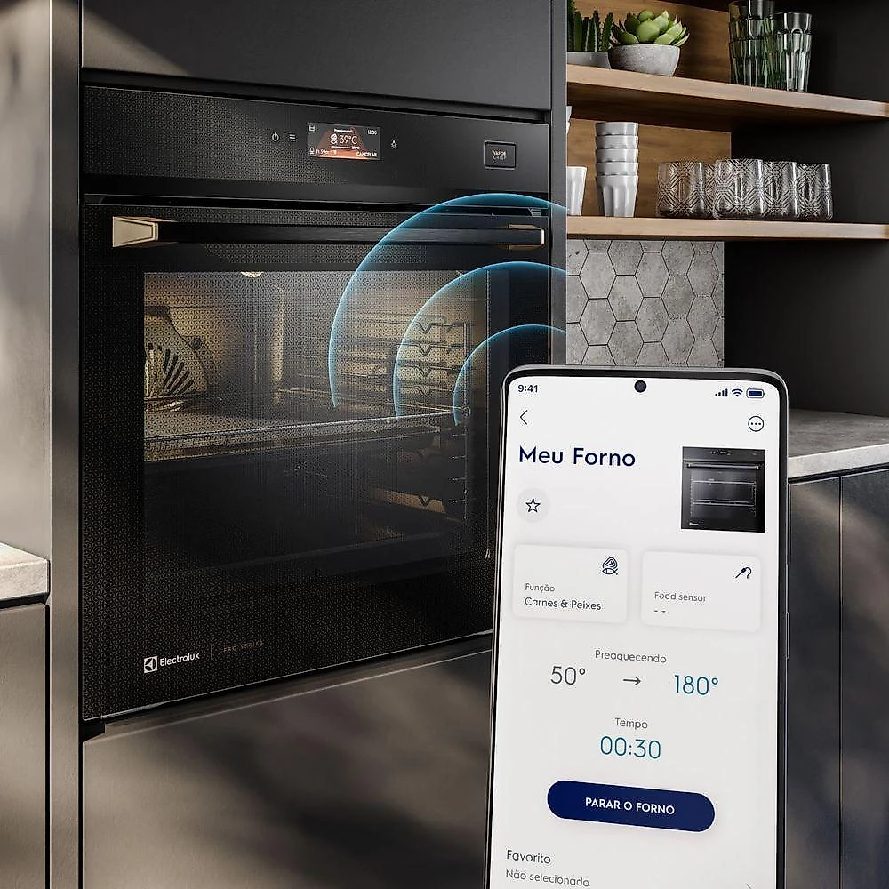 Forno Elétrico Electrolux De Embutir Oe9xb 80l Preto 220v 53801wba235