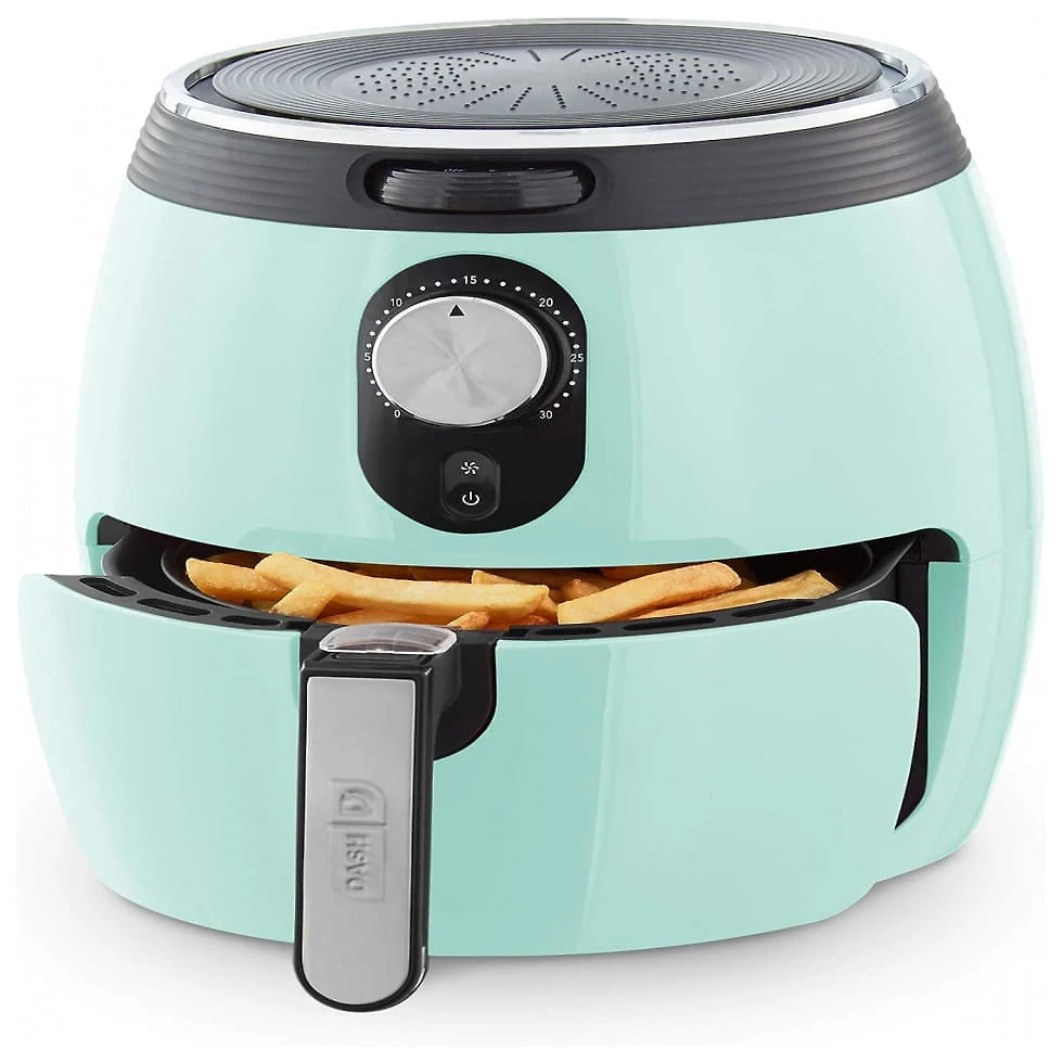 Fritadeira Elétrica AirFryer 3L com Temperatura Ajustável e Cesto Antiaderente, 110V 1200W, Dash, Vermelha