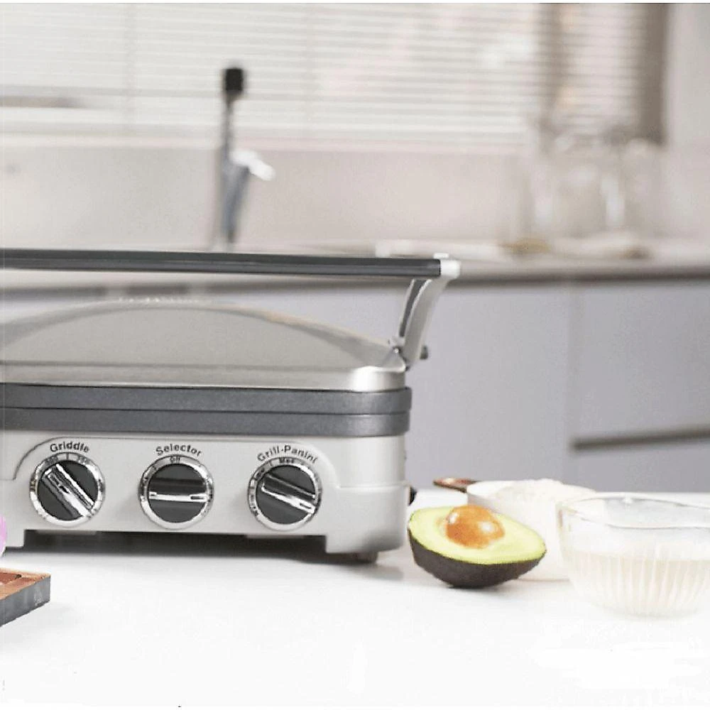 Grill Panini Em Aço Escovado Gr-4nbr 127v Cuisinart