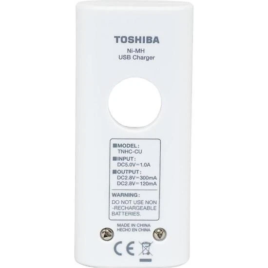 Carregador de pilha usb tnhc-6gme2 cb (com2 pilhas aa 2000 mah) toshiba