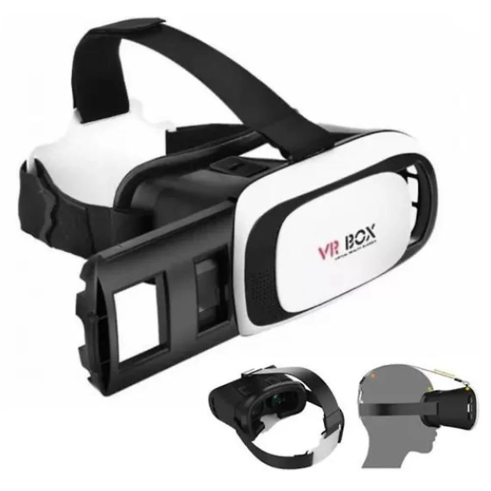Óculos de Realidade Virtual Utimix Vr Box 2.0 Compatível com Celular Até 6 Polegadas 3D Branco