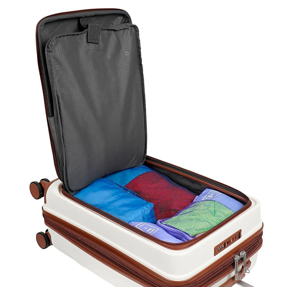Mala de bordo 10 kg polipropileno 4 rodas swiss one topázio off white - p