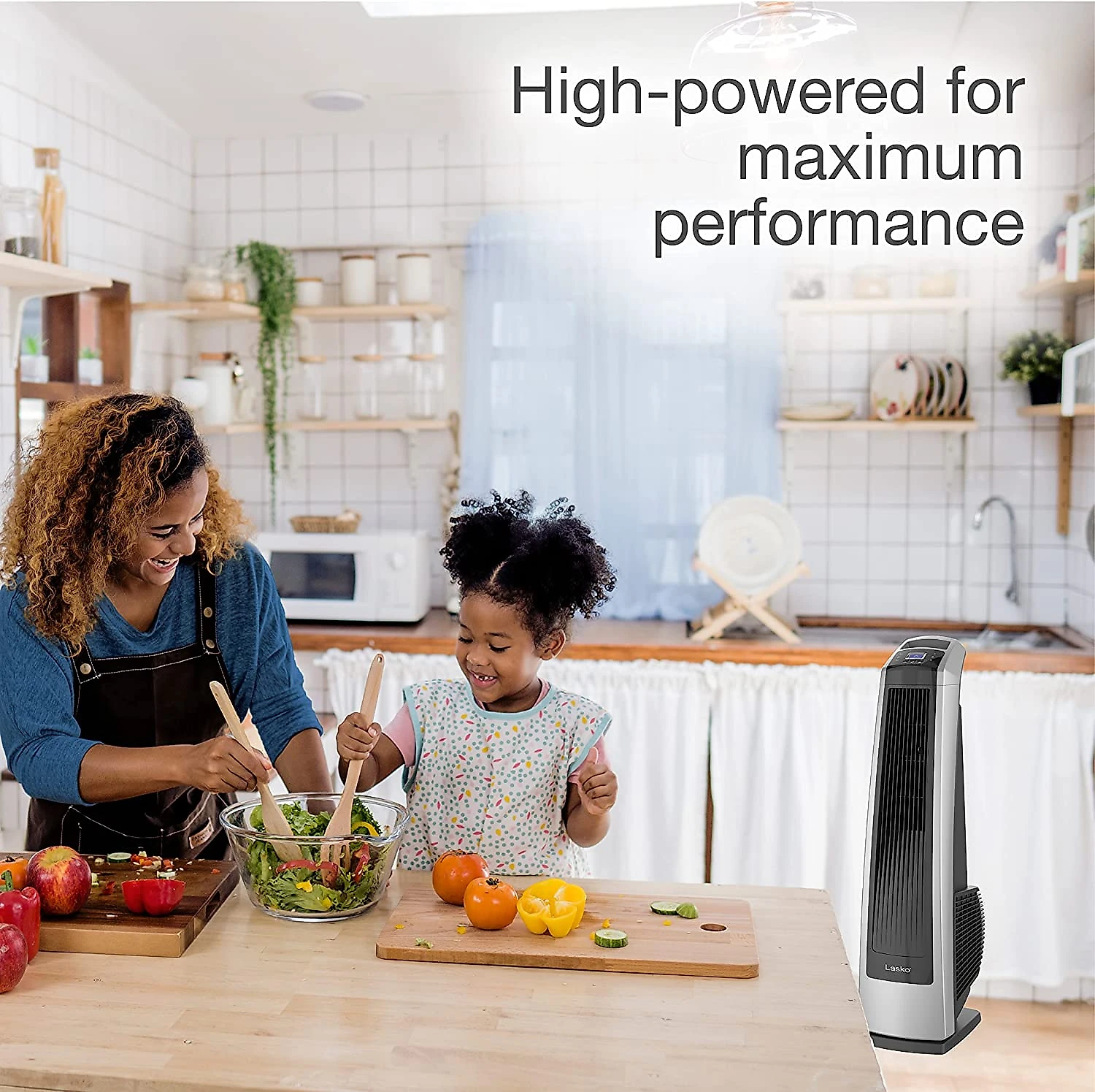 Lasko U35115 Ventilador de Torre com 3 Velocidades Controle Remoto 110V Cinza