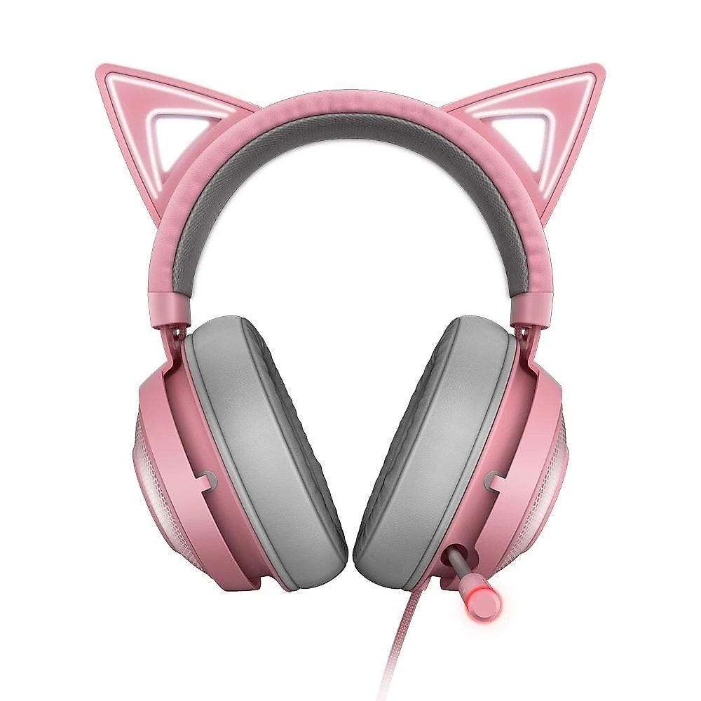 Headset Gamer Razer Kraken Kitty V2, Chroma RGB, 7.1, Driver 40mm, USB, Rosa - RZ0404730200