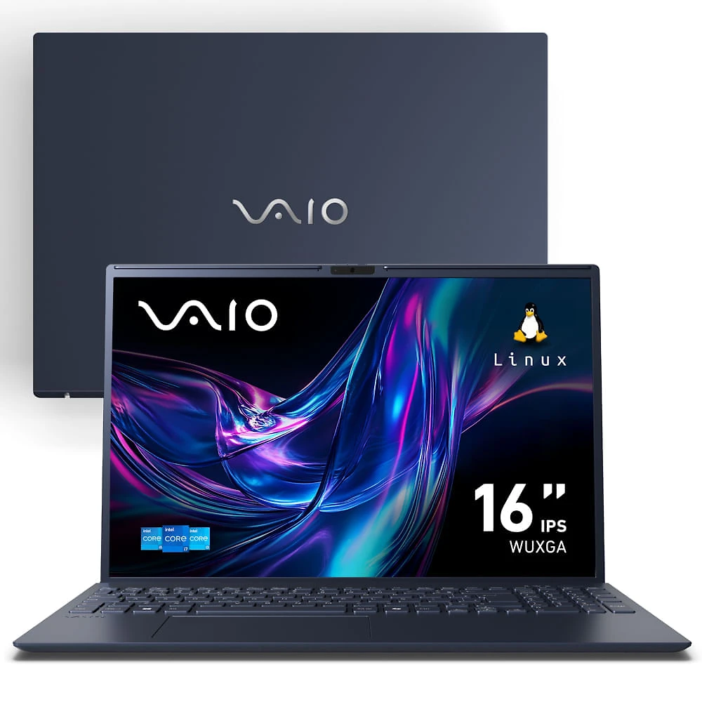 Notebook VAIO FE16 Intel® Core™ i5-1334U Linux 24GB RAM 512GB SSD 16" IPS WUXGA Antirreflexo - Cinza Grafite
