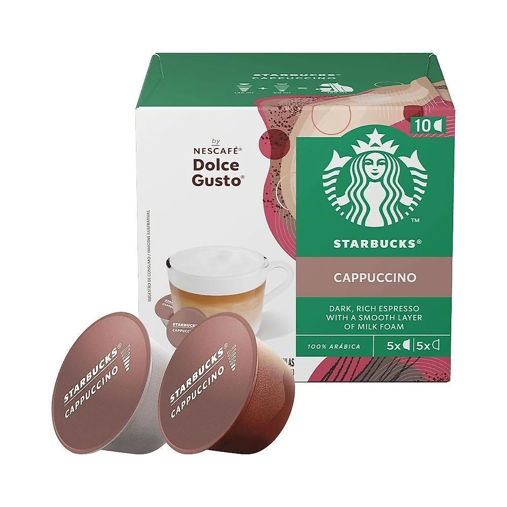 Cápsula de Café Cappuccino Starbucks para Máquina Nescafé Dolce Gusto 10 Unidades