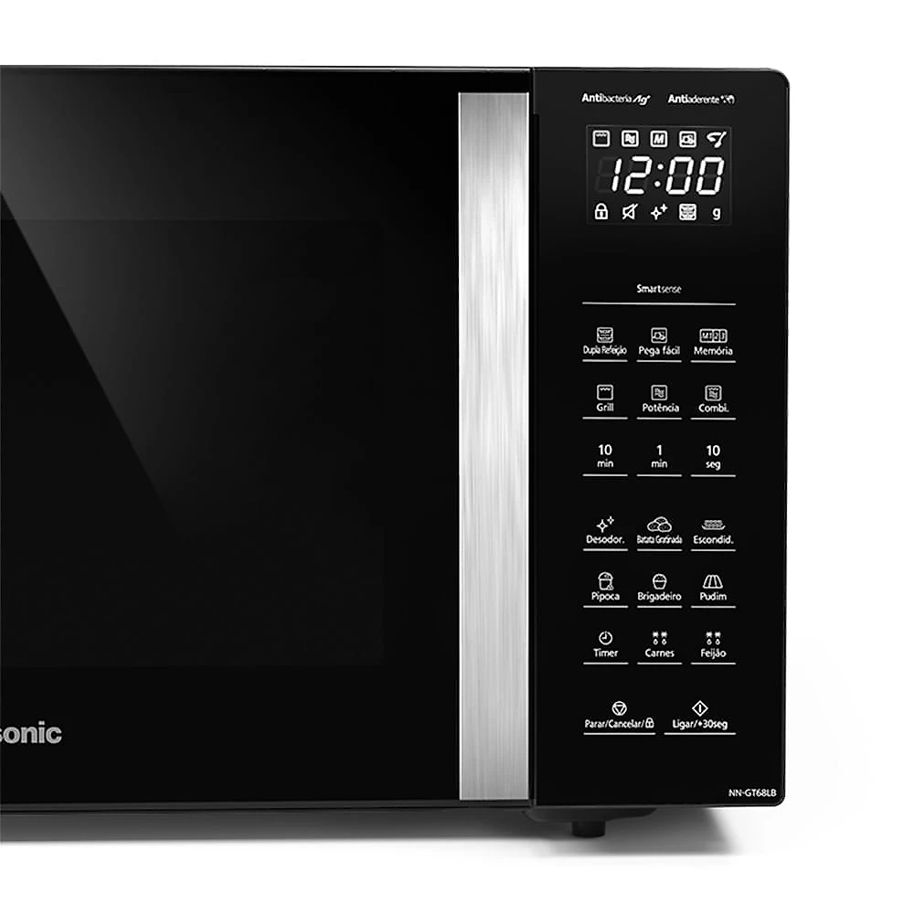 Miniatura Microondas Panasonic Com SmartSense e Dupla Refeição 30L Preto - NN-GT68LBRU 110v