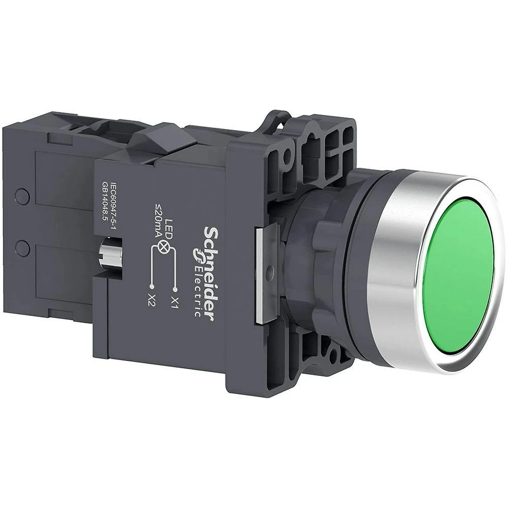 Botão de Pressão Luminoso XA2EW33M1 com LED Verde Schneider Electric 220V
